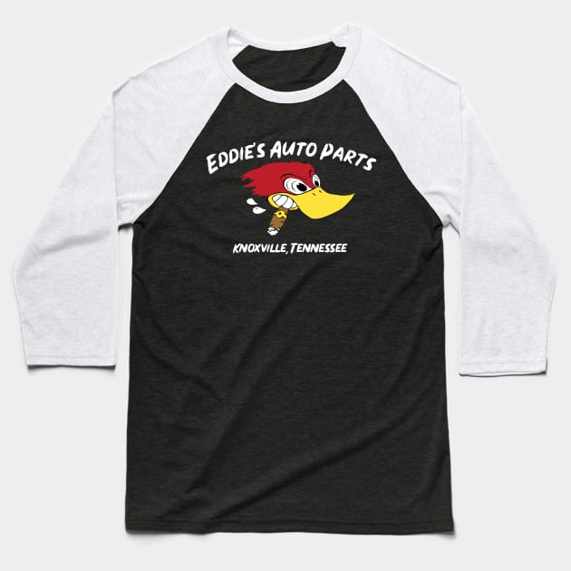 Eddie's Auto Parts Baseball T-Shirt by ilrokery
